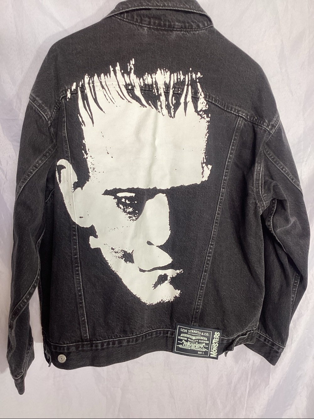 Levi’s Frankenstein Denim Jacket Universal Monsters Men Size L Black New